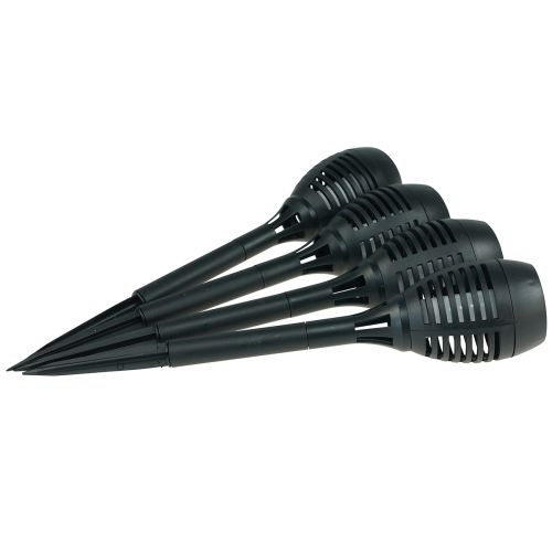 Floristik24 Torches solaires LED jardin effet flamme balcon H38cm 4 pcs
