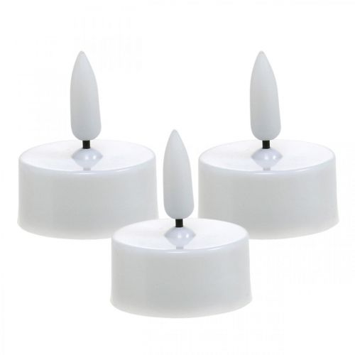 Lot de 3 bougies LED en cire Blanc chaud