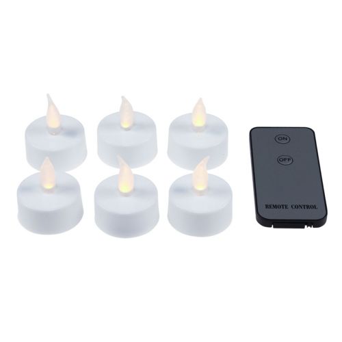 8 bougies led chauffe-plat, avec télécommande, led blanc chaud