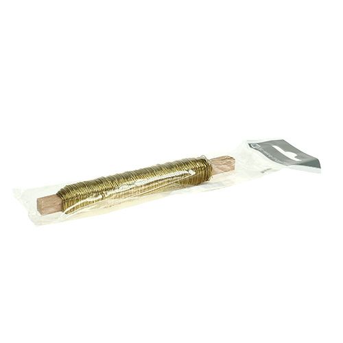 Article Fil d&#39;enrubannage décoratif en fil émaillé doré 0,50 mm 50 m 100 g