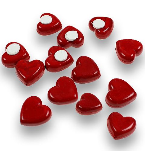 Floristik24 Coeur à coller 2cm rouge 50pcs