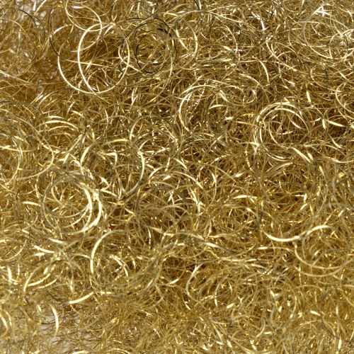 Lametta doré bouclé 50g en fil de cuivre pour décoration | Floristik24.fr