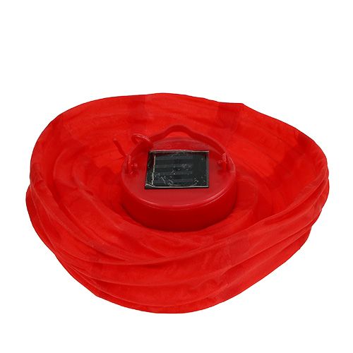 Article Lampion LED avec solaire 20cm rouge