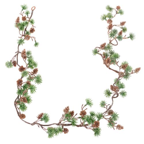 Guirlande artificielle de mélèze avec pommes de pin et branches d’aiguilles, 120 cm acheter | Floristik24.fr