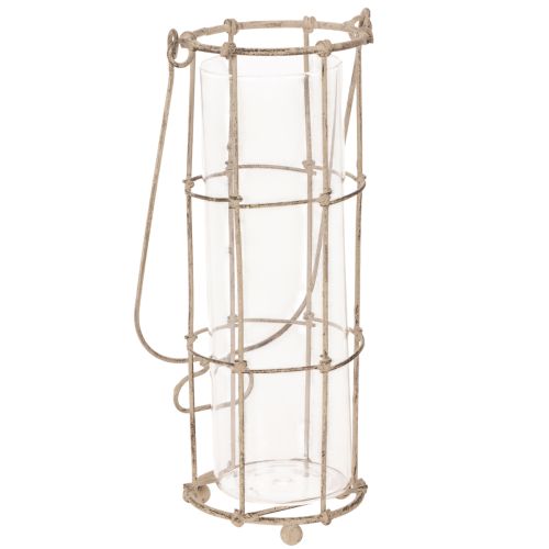 Lanterne de jardin, lampe à vent en métal Ø8,5 cm H23/18,5/14,5 cm, lot de 3 | Floristik24.fr