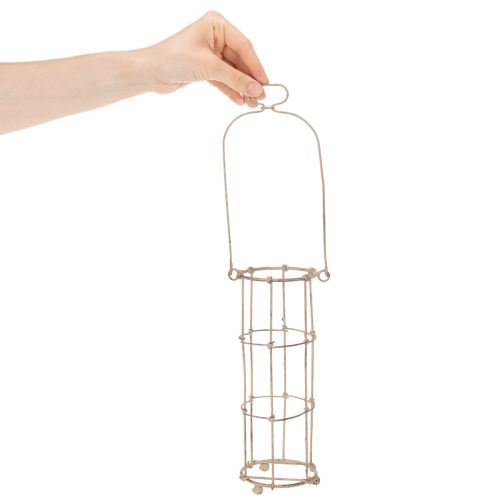Lanterne de jardin, lampe à vent en métal Ø8,5 cm H23/18,5/14,5 cm, lot de 3 | Floristik24.fr