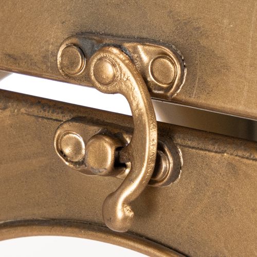 Lot de 2 lanternes en métal et verre finition laiton, H50cm | Floristik24.fr