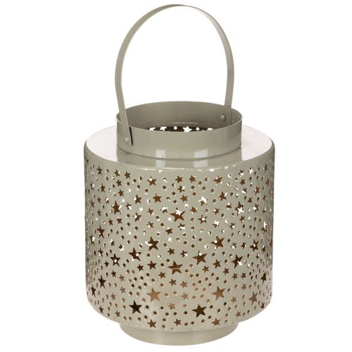 Lanterne en métal avec motif étoilé vert 31 cm acheter | Floristik24.fr