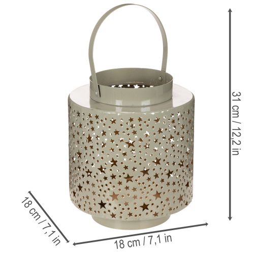 Lanterne en métal avec motif