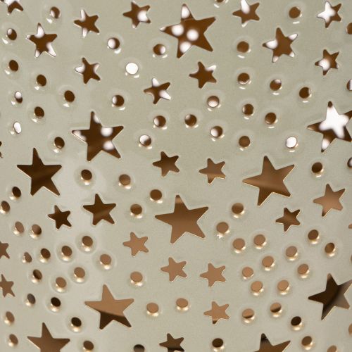 Lanterne en métal avec motif