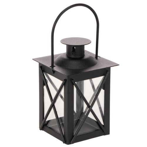 Lanternes noires avec anse pour bougie chauffe-plat 16 cm (lot de 2) acheter | Floristik24.fr