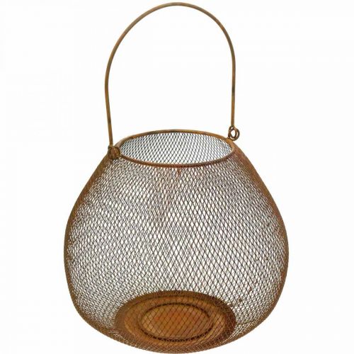 Floristik24 Lanterne en métal avec décoration de table grille grille Ø26cm H20cm