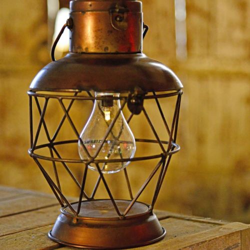 Floristik24 Lanterne solaire, suspension LED look industriel Ø16cm H32cm
