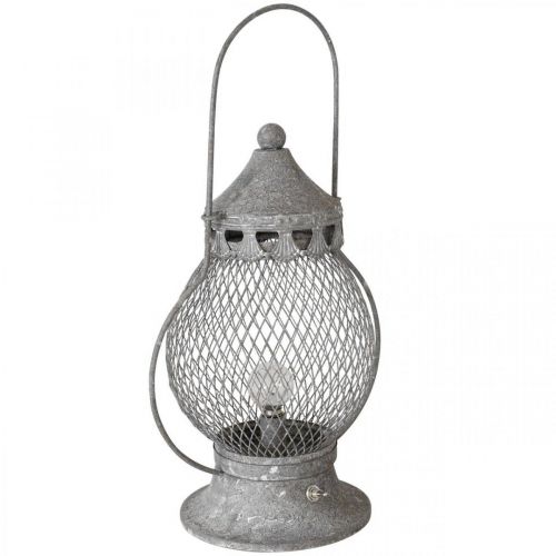 Floristik24 Lanterne en métal, lampe LED, Shabby Chic Ø16cm H33.5cm