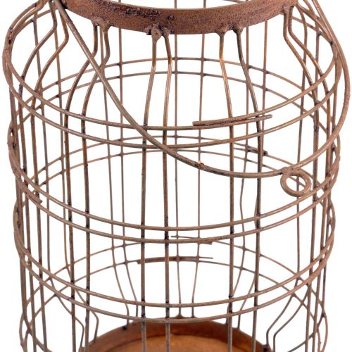 Article Lanterne de jardin manche métal patiné vintage Ø19,5cm