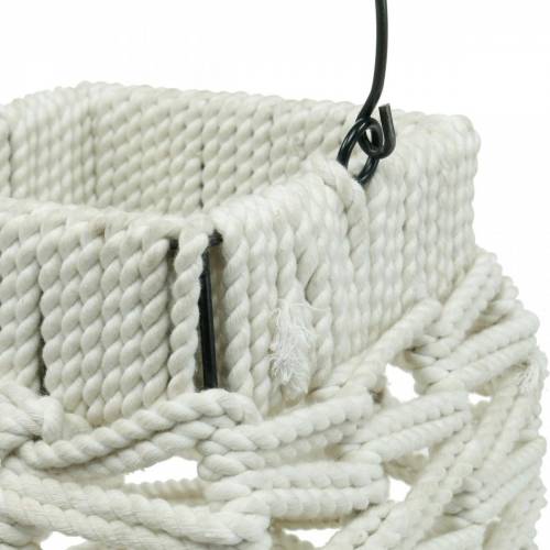 Article Lanterne suspendue, décoration été, lanterne, macramé H35.5cm L19cm