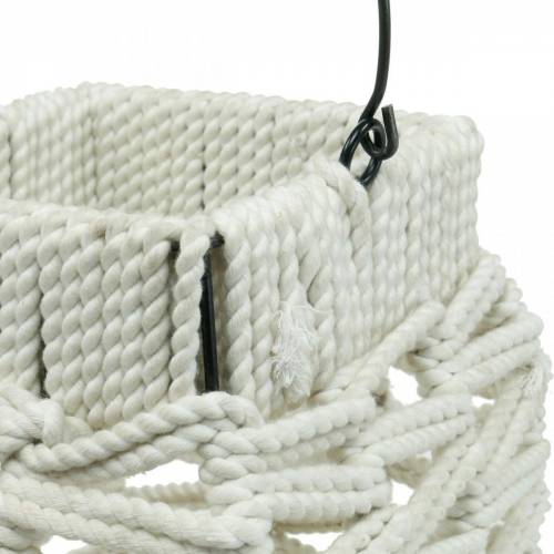 Floristik24 Lanterne suspendue, décoration été, lanterne, macramé H35.5cm L19cm