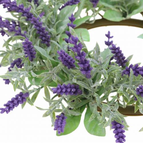 Article Couronne de lavande floquée Ø25cm