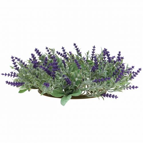 Article Couronne de lavande floquée Ø25cm