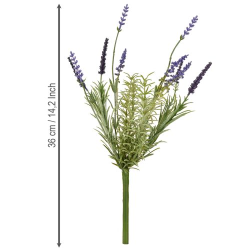 Article Décoration Lavande Bouquet de Plantes Artificielles Violet 36cm