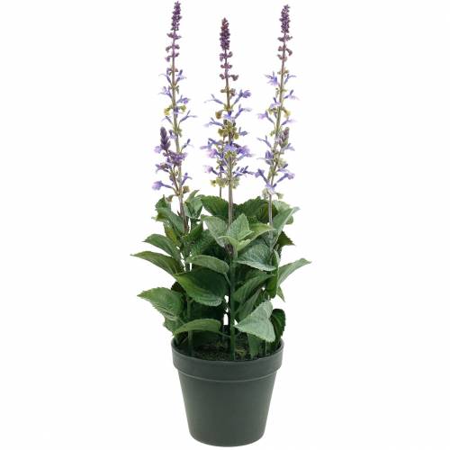 Floristik24 Plante de lavande décorative, pot de lavande méditerranéenne, fleur artificielle violette