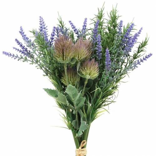 Floristik24 Bouquet d'herbes lavande, romarin, chardon 40cm