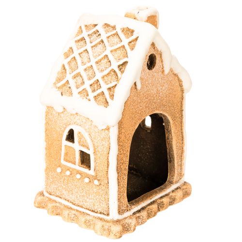 Porte-bougie chauffe-plat en forme de maison en pain d'épice, à poser et à utiliser comme décoration, 13 cm | Floristik24.fr