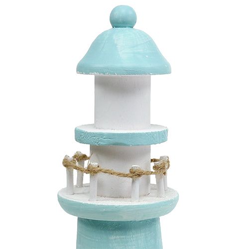 Floristik24 Phare Ø10cm H30cm bleu-blanc