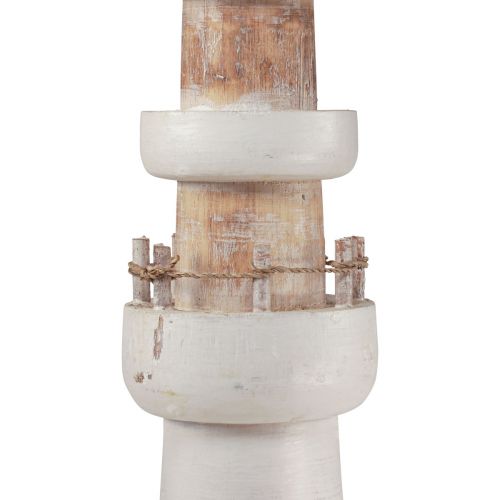 Floristik24 Décoration phare décoration maritime bois naturel blanc 58cm