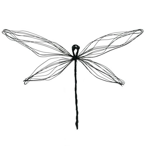 Article Figurine en métal libellule bouchon fleur W28cm 2pcs