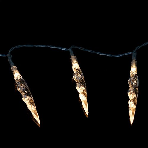 Floristik24 Guirlande lumineuse glaçon 40 LEDs blanc chaud 3.9m