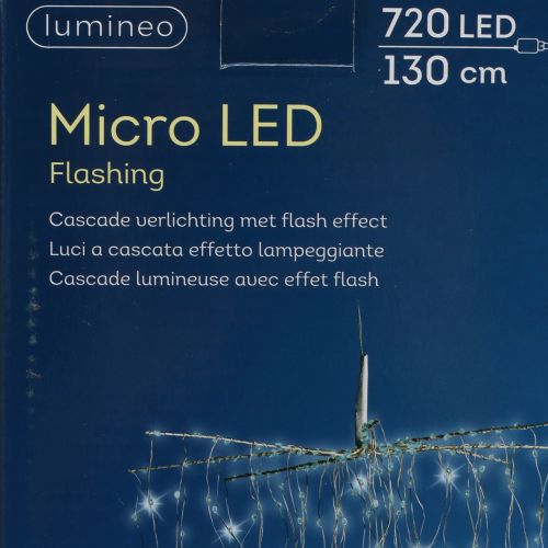 Article Cascade lumineuse Micro-LED blanc froid 720 H130cm