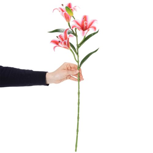 Article Lys artificiel pour une décoration élégante et réaliste dans le salon, 67 cm, lot de 2