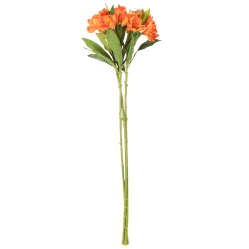 Kunstblume Alstroemeria orange 75 cm bouquet décoratif 3 pièces | Floristik24.fr