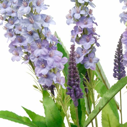 Article Buddleia, papillon lilas, branche de lys artificiel, fleur en soie 6St