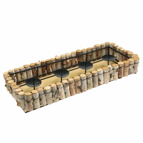 Floristik24 Bougeoir de l'Avent bord bouleau 44cm