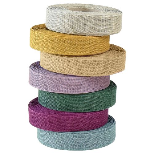 Ruban décoratif Nature Basic ruban de lin diverses couleurs 25mm 20m