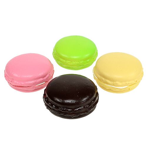 Floristik24 Macaron décoratif meringue diff. couleurs 5 cm 8 p.