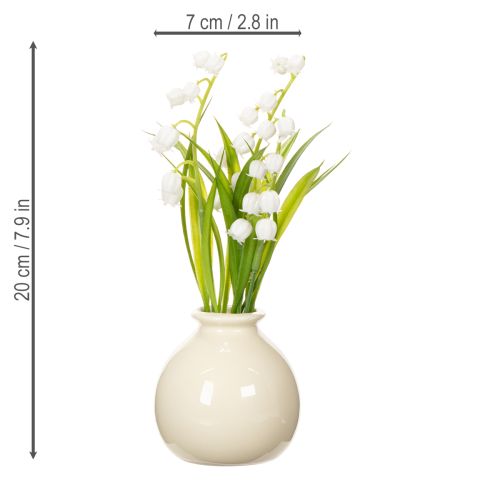 Floristik24 Bouquet artificiel de muguet dans un vase classique, idéal pour la décoration intérieure, 20 cm