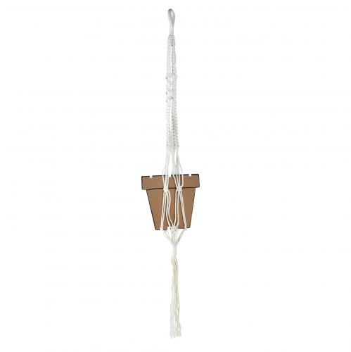 Floristik24 Panier suspendu en macramé pour pot Ø18–19cm crème H85cm