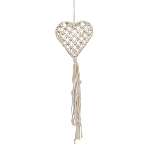 Pendentif décoratif en macramé cintre décoratif coeur 17×65cm