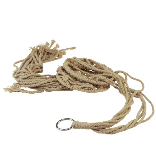 Article Décoration macramé à suspendre bohème marron beige Ø12cm H79cm