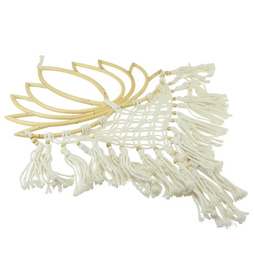 Floristik24 Décoration murale macramé décoration lotus bambou crème naturelle 70cm