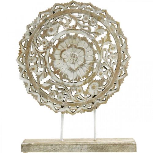 Floristik24 Mandala à poser, décoration florale bois, décoration de table, décoration estivale shabby chic nature H39.5cm Ø30cm