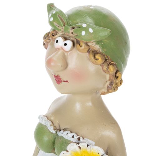 Article Figurines décoratives représentant un couple de paysans, décoration d'intérieur amusante pour le salon et l'été, 17 cm, lot de 2.