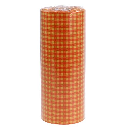Article Papier manchette 25cm 100m carreaux orange