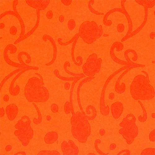 Article Papier manchette orange avec motif 25cm 100m