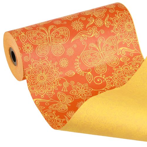 Article Papier manchette Orange Jaune Été 25 cm 100 m