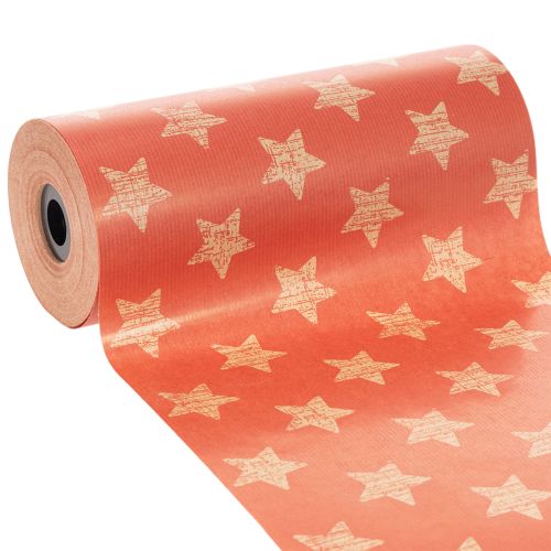 Rouleau de papier pour fleurs motif étoiles rouge 25 cm x 100 m acheter | Floristik24.fr