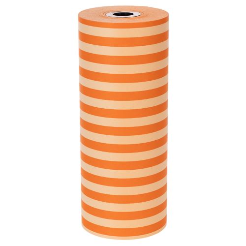 Rouleau de papier de protection rayé orange 25 cm x 100 m | Floristik24.fr